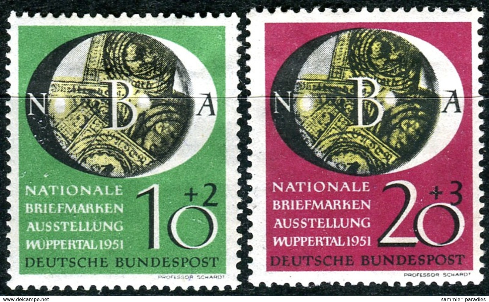 BRD - Mi 141 / 142 - * Ungebraucht (A) Falze, Ansehen! - 10+2-20+3Pf    Nationale Briefmarkenausstellung - Ungebraucht