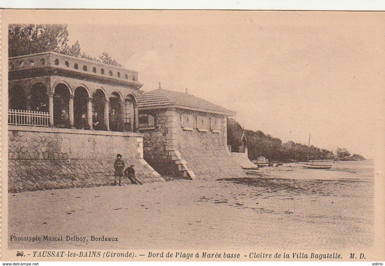 *** 33 ****  TAUSSAT Les BAINS Bord De La Plage à Marée Basse Cloître De La Villa Bagatelle  - Neuve Excellent état - Autres & Non Classés