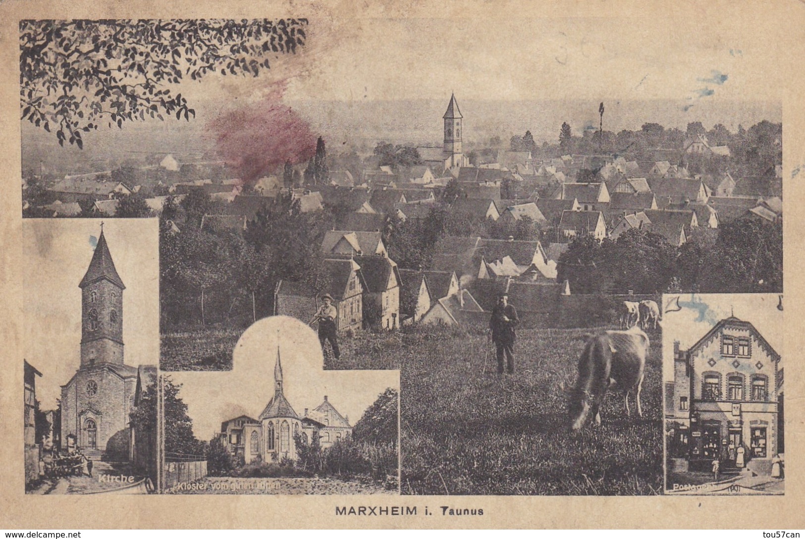 MARXHEIM I. TAUNUS - HOFHEIM - HESSEN - DEUTSCHLAND - MEHBILDER  ANSICHTKARTE. 1919. - Hofheim