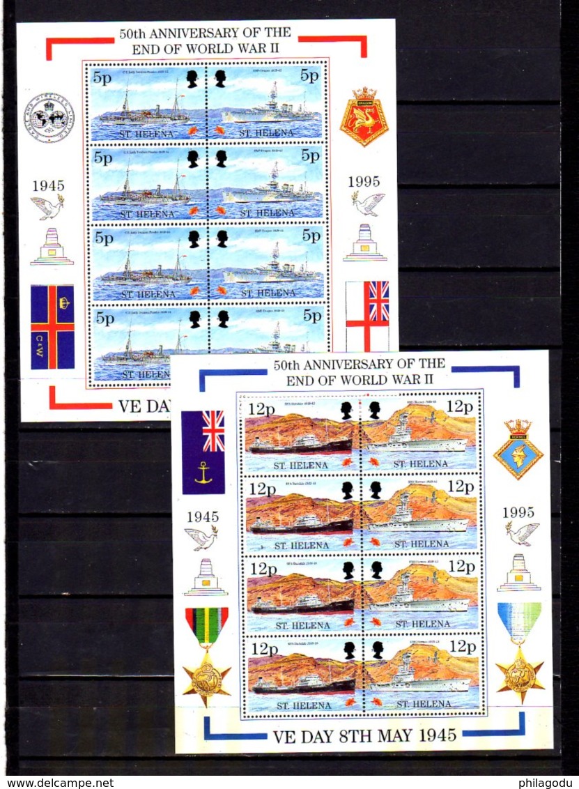 Sainte-Hélène 1987-95, Bateaux, Moto, Insectes, Noël, Série Entre 462 Et 657**, Cote 152 € - Sainte-Hélène