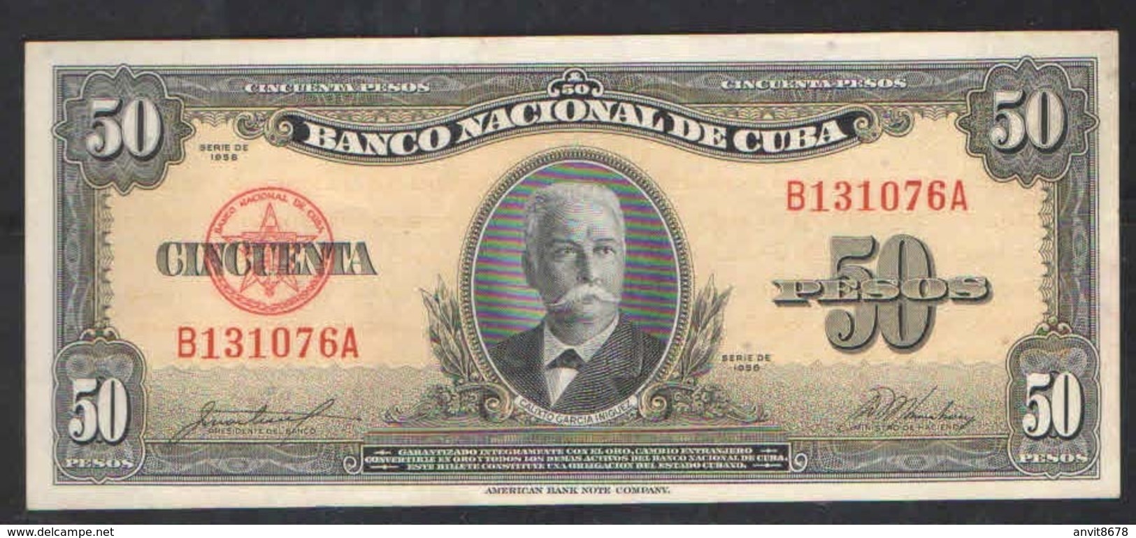 CUBA 50 PESO   1958 - Cuba
