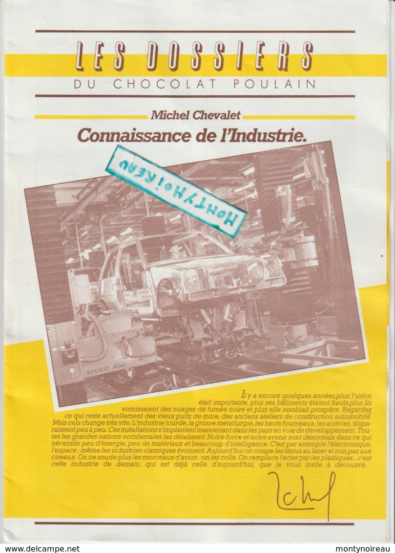 Vieux  Papier  :  Poulain  Chocolat   Image  Album  : Industrie , Train, Usine, Robot - Chocolat