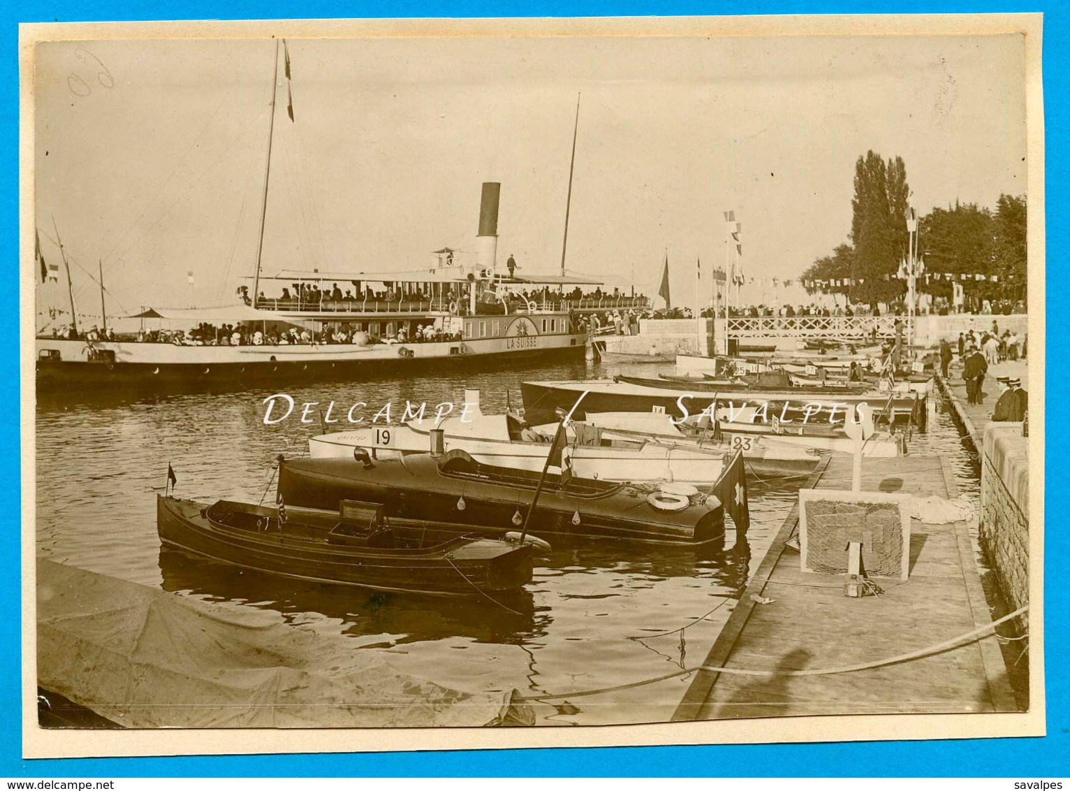 Haute-Savoie Lac Léman * Embarcadère Bateau à Vapeur « La Suisse » - Photo De Presse - Voir Scans - Lieux