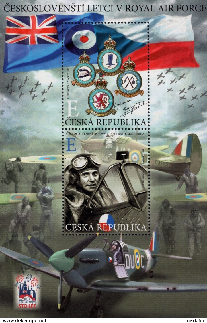 Czech Republic - 2019 - Czechoslovak Fighters In Royal Air Forces - Mint Souvenir Sheet - Neufs