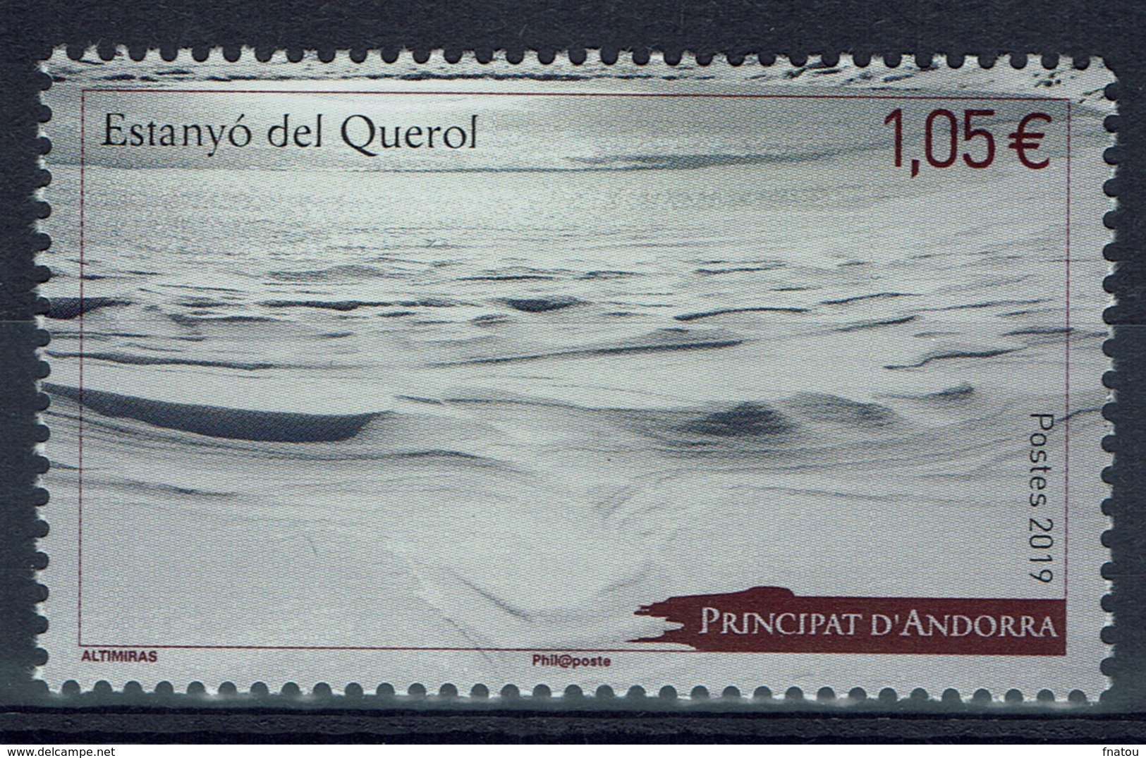 Andorra (French Adm.), Estanyo Del Querol, Andorran Lake, 2019, MNH VF  829 - Unused Stamps