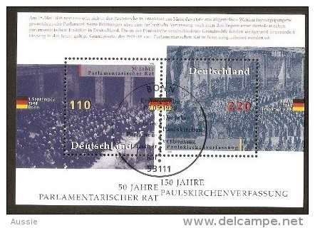 Allemagne Bund Deutschland 1998 Yvertn° Bloc 42 (°) Used Cote 5,50 Euro - Autres & Non Classés