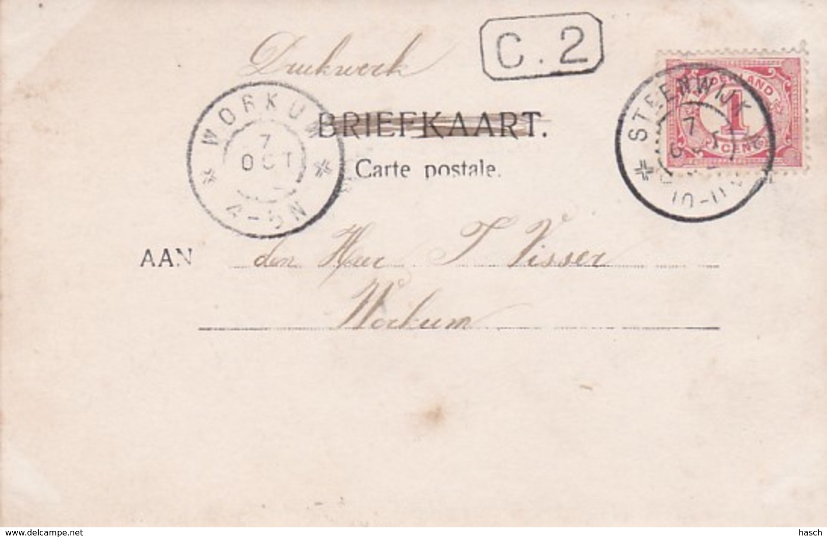 252263Giethoorn, Rond 1900 (FOTO KAART) - Giethoorn