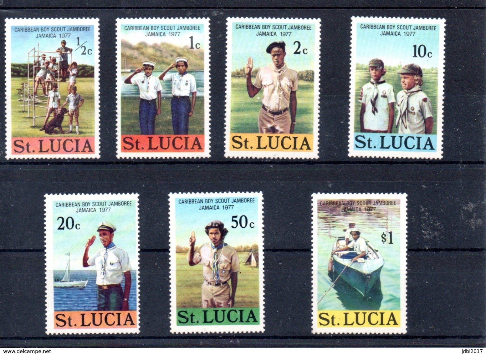 Sta. Lucia Nº 418-24 Tema Scout Serie Completa En Nuevo, 3,50 € - Nuevos