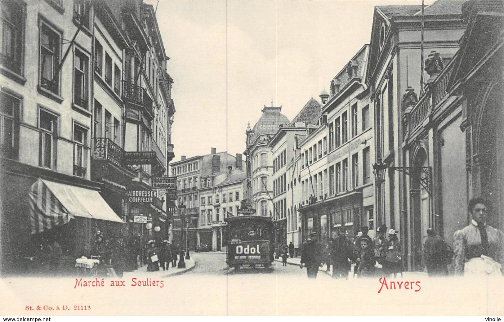 A-19-4845 :  ANVERS. MARCHE AUX SOULIERS. TRAMWAY. - Antwerpen