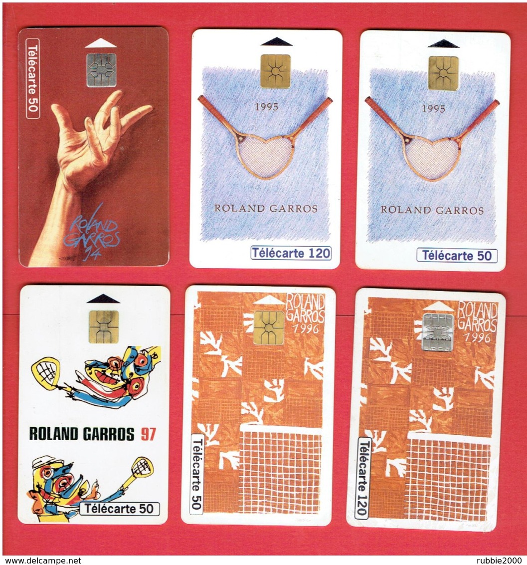 TENNIS ROLAND GARROS 1994 1995 1996 1997 LOT 6 TELECARTES DIFFERENTES - Abbigliamento, Souvenirs & Varie