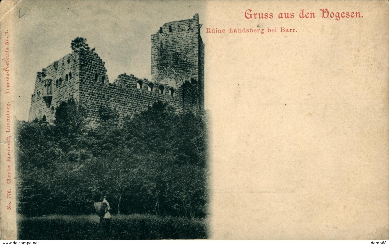 Barr CPA 67 Bas Rhin Vosges Alsace Château Du Landsberg  Ruine  Belle Carte Ed Charles Bernhoef  Luxembourg - Barr