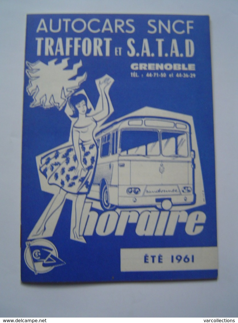 BROCHURE TOURISME : AUTOCARS SNCF 6 TRAFFORT / GREOBLE / BERLIET 1961 - Dépliants Touristiques