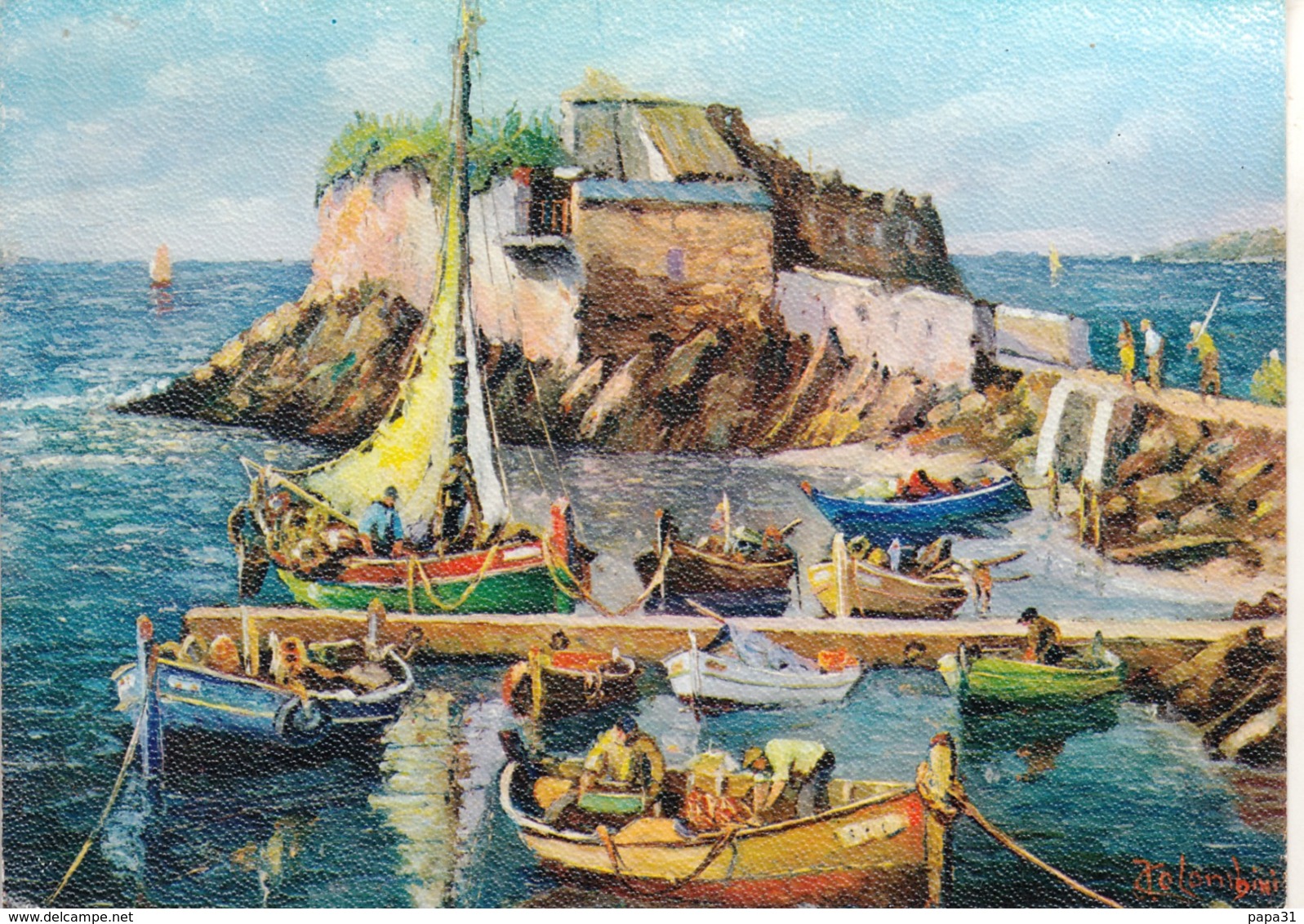 Marine Provençale - Peinture De Colombini - Peintures & Tableaux