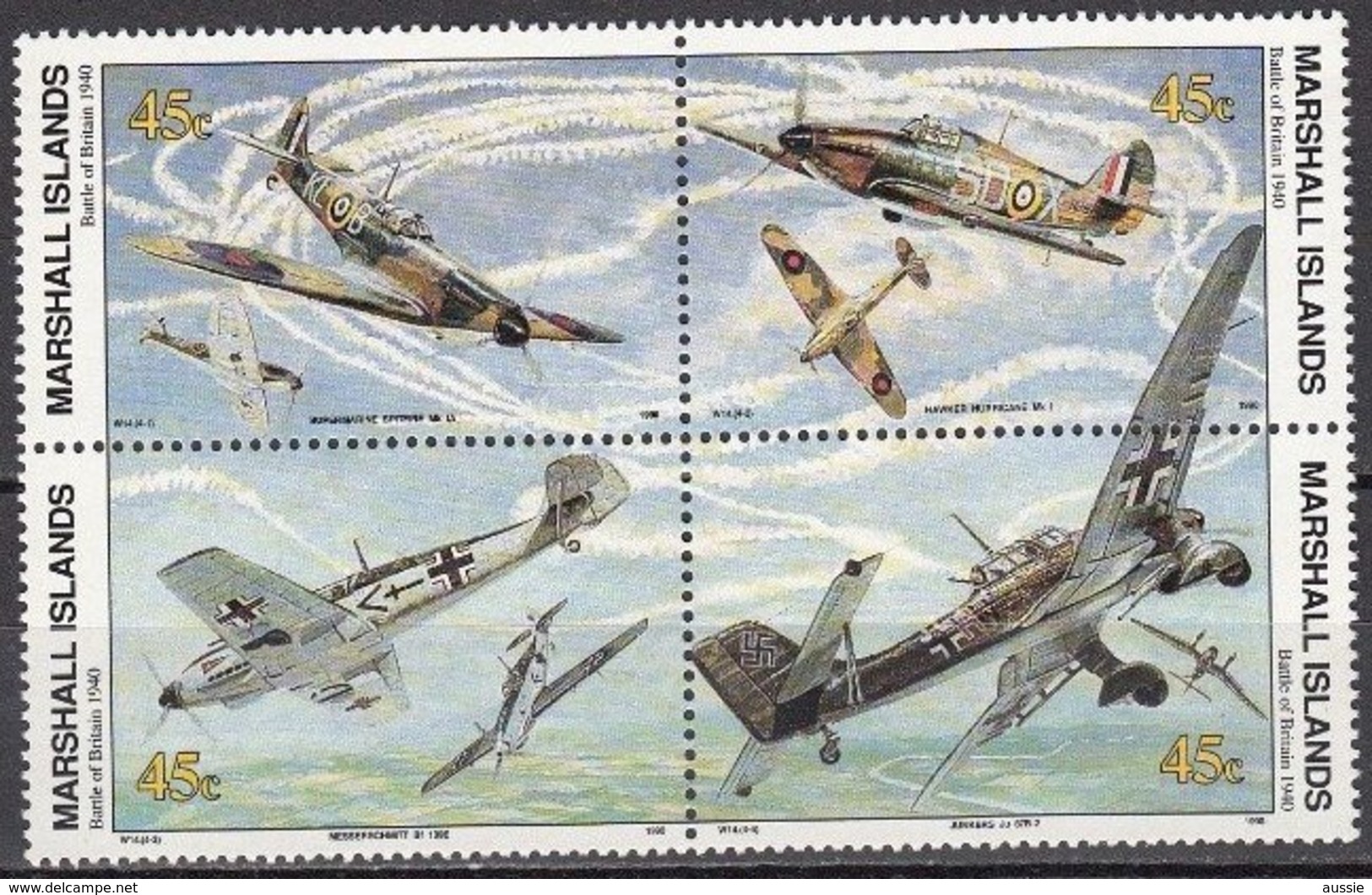 Marshall Islands 1990 Yvertn° 312-315 *** MNH Cote 6 Euro Avions Airplanes Vliegtuigen - Marshall