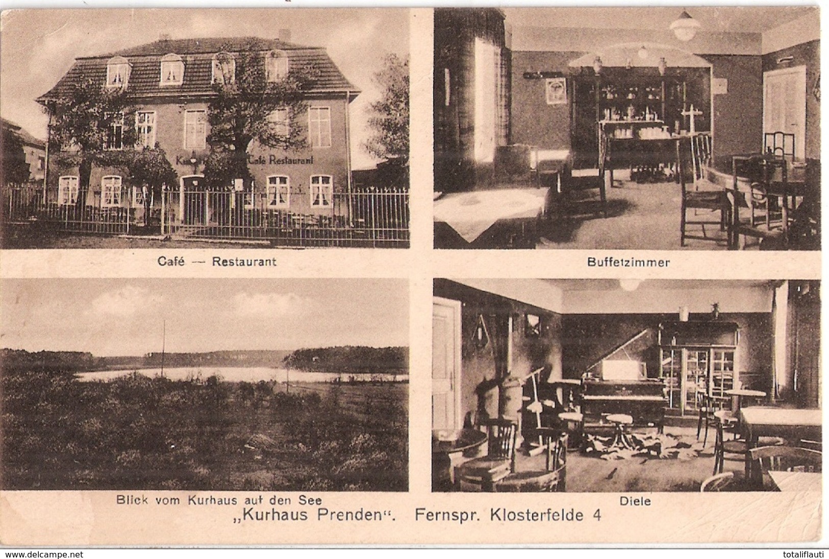 Luftkurort PRENDEN Gem Wandlitz Kurhaus Fernspr Klosterfelde 4 Cafe Restaurant Buffetzimmer Gelaufen 20.11.1930 BERNAU - Wandlitz