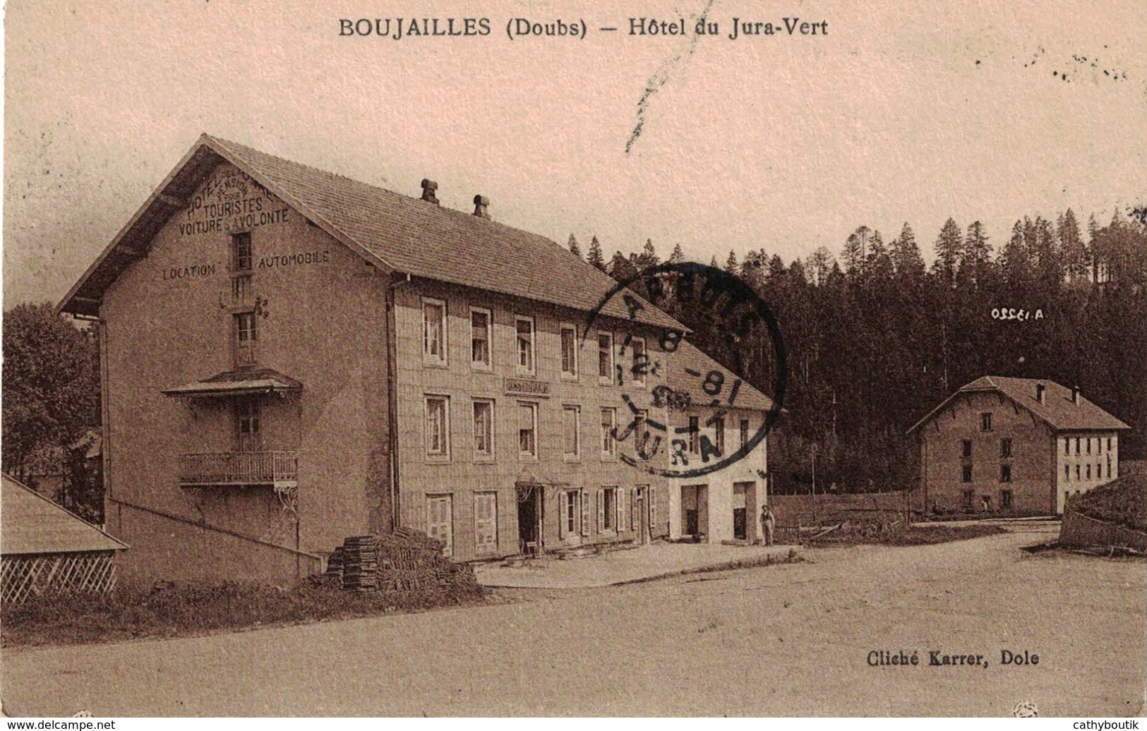 CP BOUJAILLES - Hôtel Du Jura-Vert - Autres & Non Classés