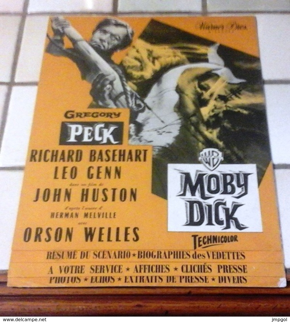 Dossier De Presse Moby Dick Gregory Peck Richard Basehart John Huston Orson Welles Warner Bros - Werbetrailer