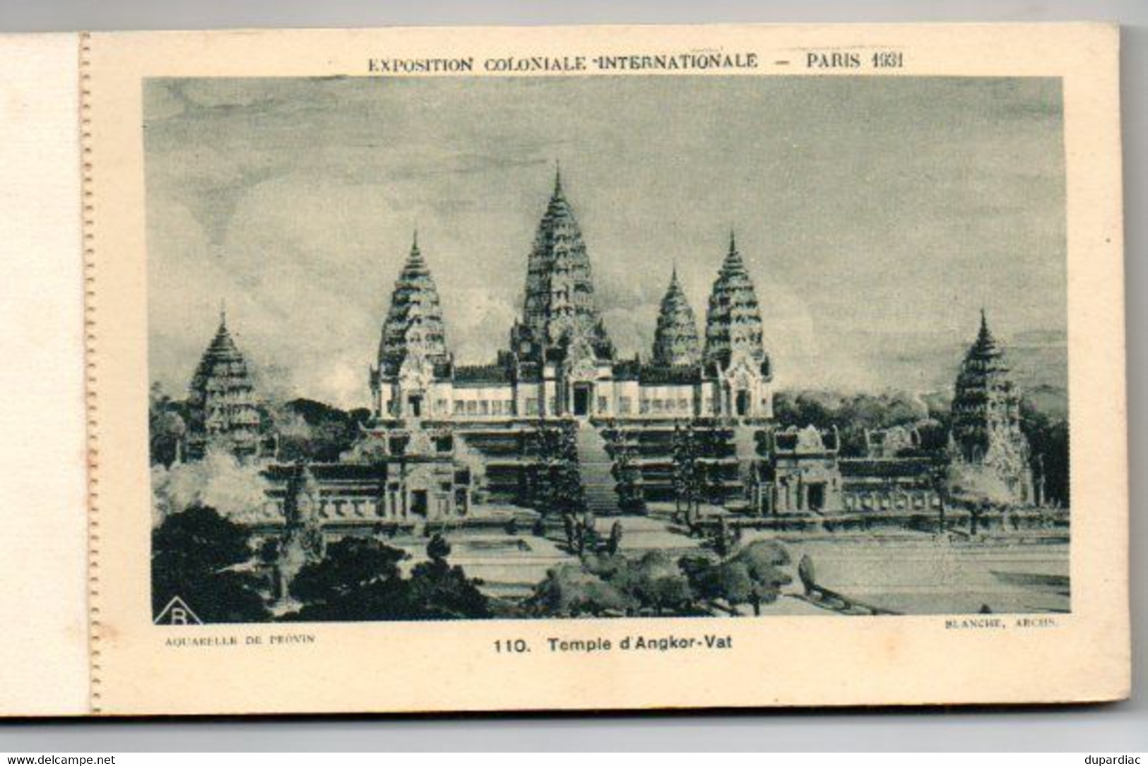 75 - Paris / Carnet Complet 24 Cartes, Temple D' ANGKOR-VATH, Indochine, Exposition Coloniale Internationale PARIS 1931. - Exposiciones