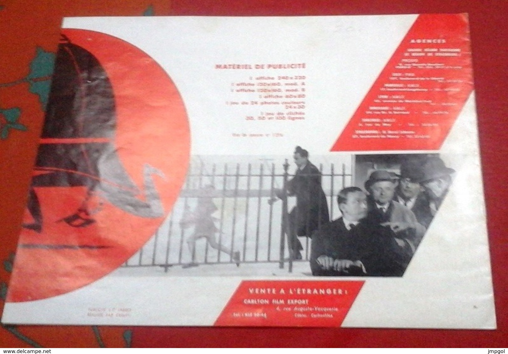 Dossier De Presse Allez France Robert Dhéry Colette Brosset Jean Carmet Raymond Bussieres Pierre Tchernia - Cinema Advertisement