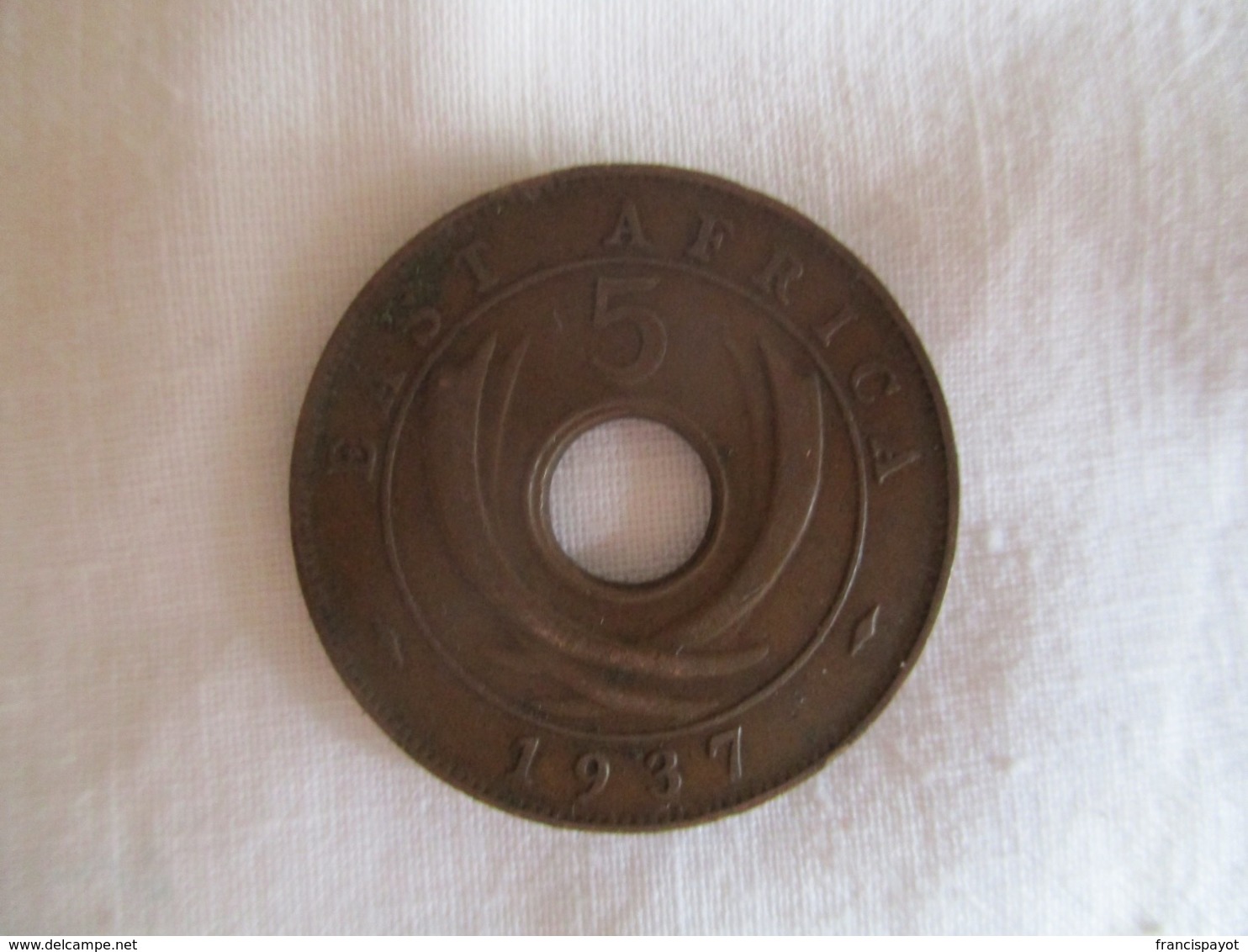 British East Africa: 5 Cents 1937 - Britse Kolonie