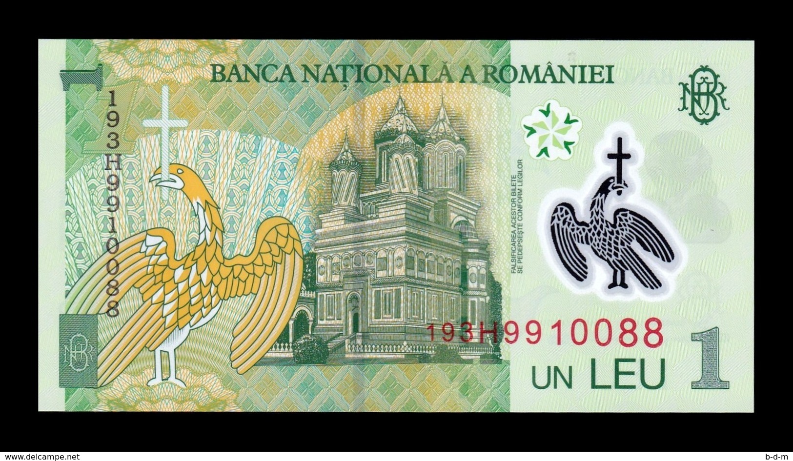 Rumania Romania 1 Leu 2018 (2019) Pick 117 New Polymer  SC UNC - Roemenië