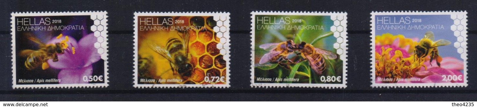 GREECE STAMPS 2018/20 MAY WORLD BEE DAY -  20/5/18-USED-COMPLETE SET - Usati