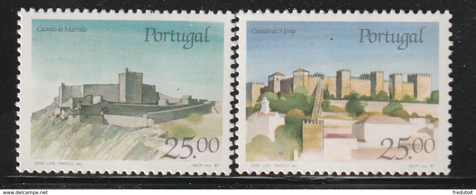 PORTUGAL - N°1709/10 ** (1987) Châteaux  (VI) - Unused Stamps