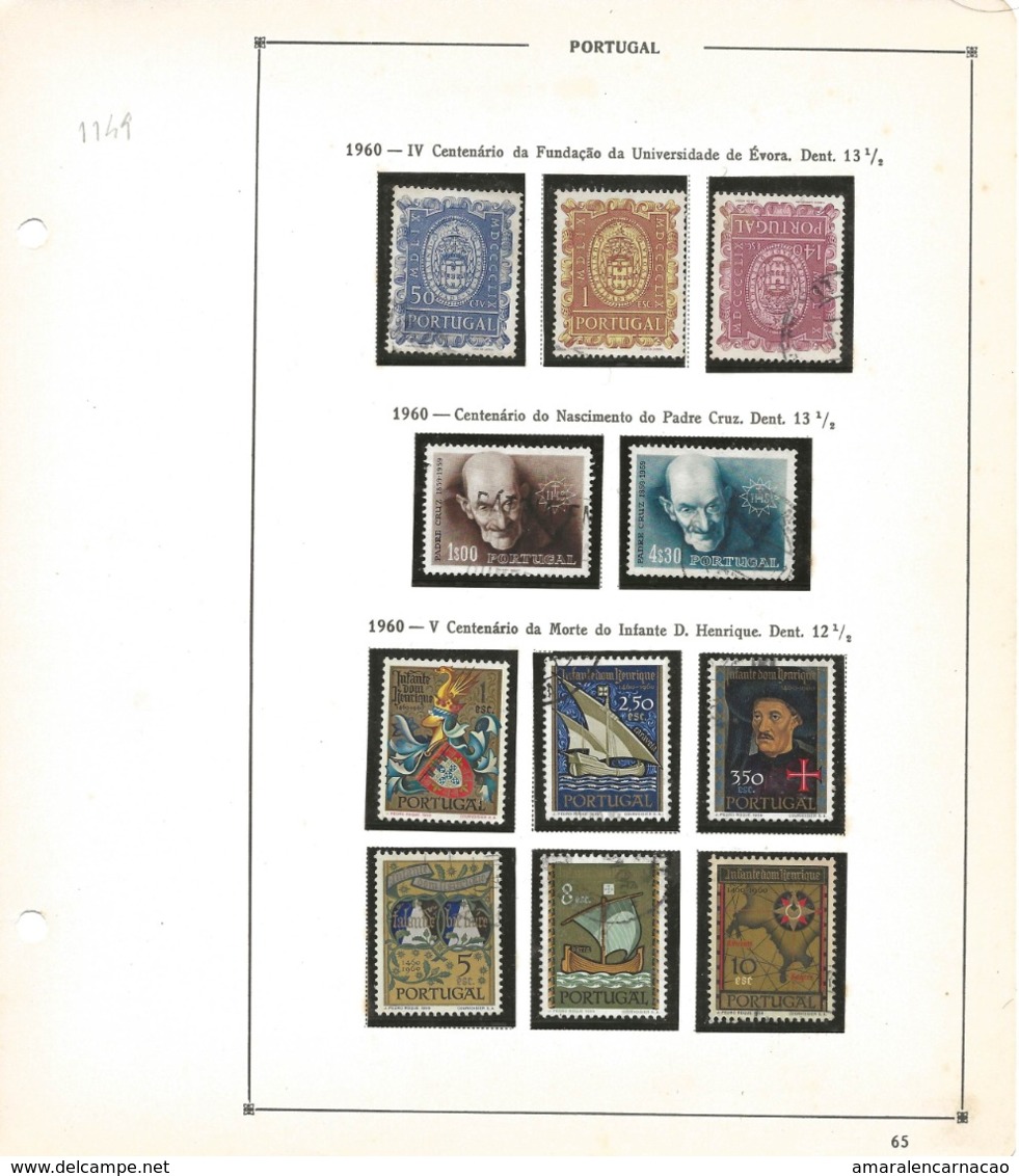 TIMBRES - STAMPS-  SELLOS - FRANCOBOLLI - PORTUGAL - 1960 -  3 SÉRIES DE TIMBRES OBLITÉRÉS - Used Stamps