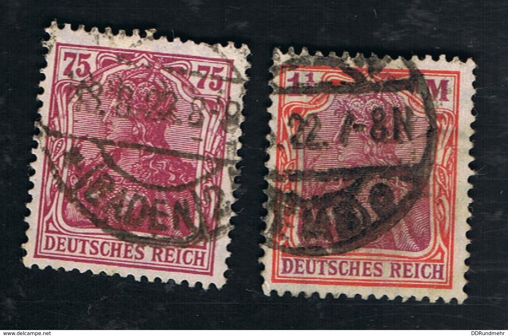 1922 März Germania Mi DR 197 - 98 Sn DE 169  - 74 Yt DR 132 - 33 Sg DR 196 - 97  Sehr Gut Gestempelt Siehe Scan - Gebraucht