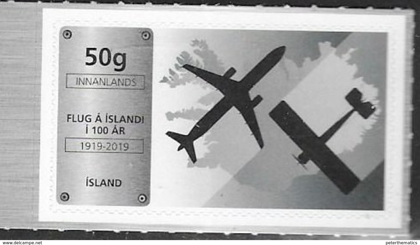 ICELAND , 2019, MNH, AVIATION, PLANES, 1v - Airplanes