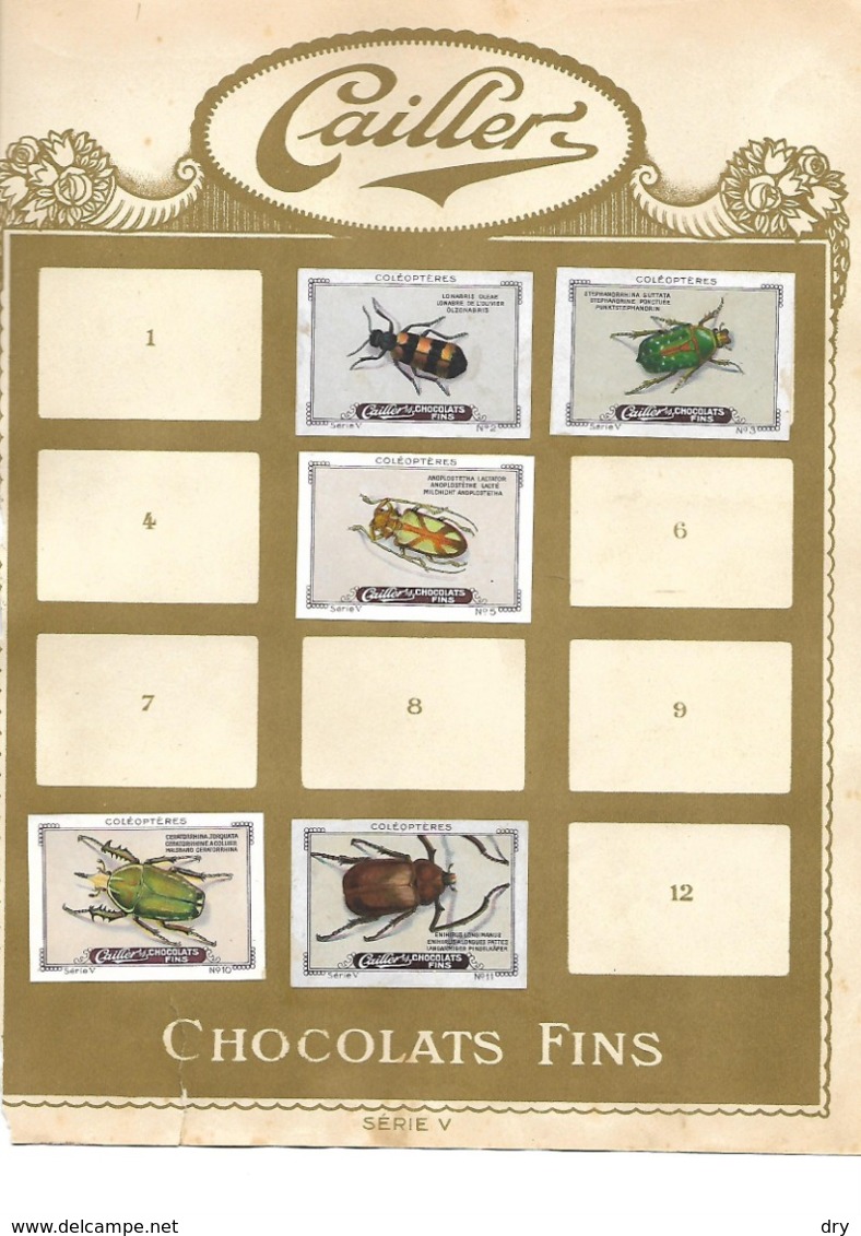 Images Cailler. 39: Insectes, Humour, Artillerie, Faune Marine, Coléoptères, Métiers.Collées Sur Feuilles. Envoi 1,72 €. - Autres & Non Classés