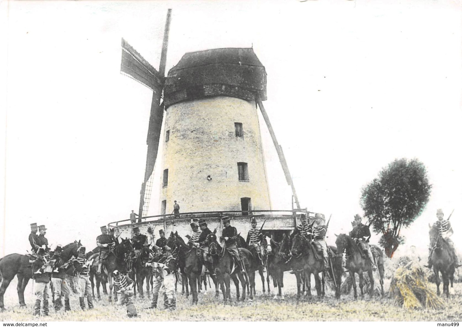 Tournai - Carte Photo Messiaen - Moulin Lagache Avec Soldats à Cheval - Doornik