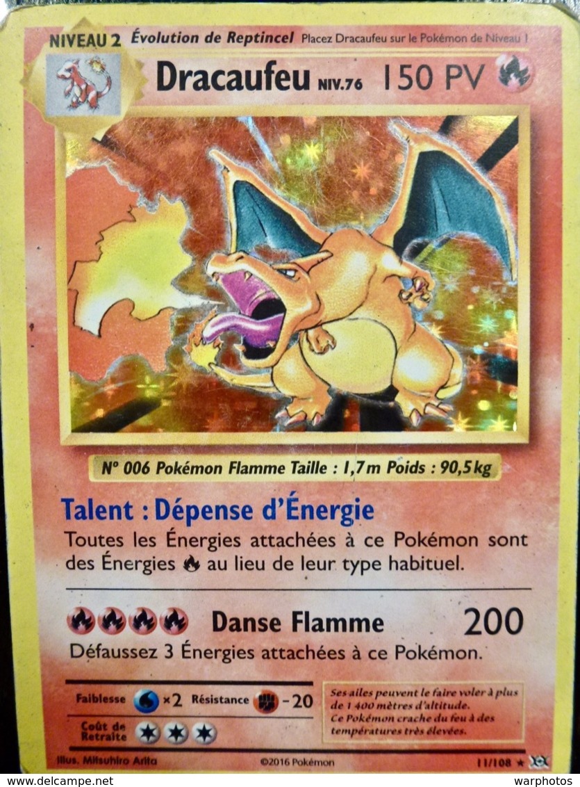 CARTE POKEMON _ DRACAUFEU Niv 76 _ 150 PV _ 2016 - Autres & Non Classés