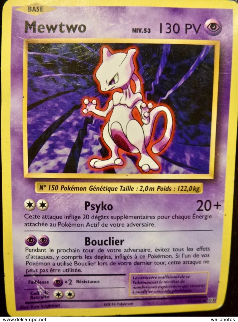 CARTE POKEMON _ MEWTWO Niv 53 _ 130 PV _ 20016 - Autres & Non Classés