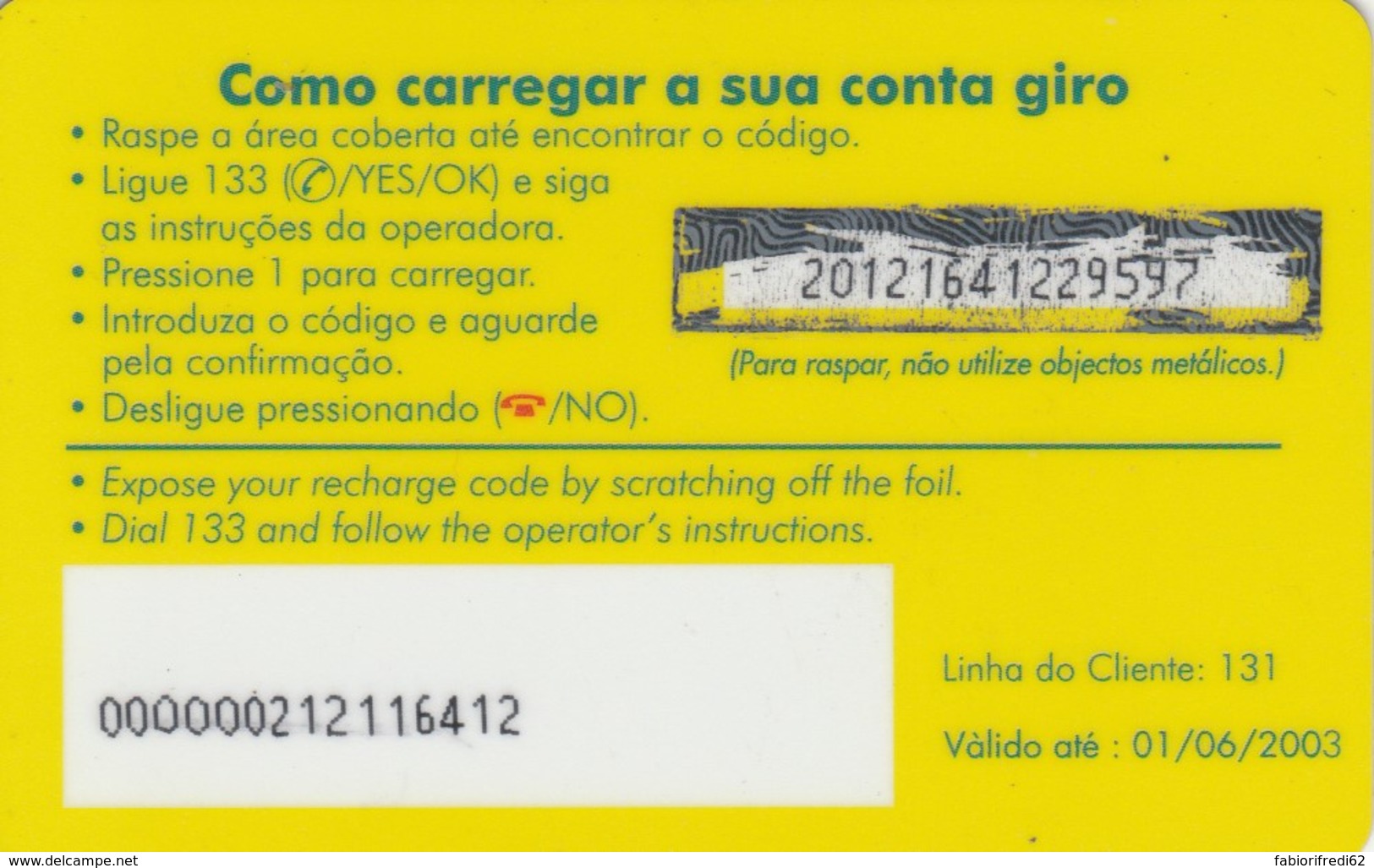 PREPAID PHONE CARD MOZAMBICO (E50.8.3 - Mozambique