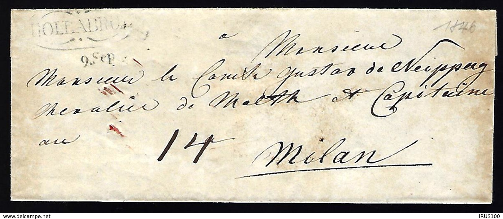 LETTRE EN PROVENANCE DE HOLLABRUNN - BASSE AUTRICHE - NIEDERÖSTEREICH - A GUSTAV DE NEIPPERG - - ...-1850 Prephilately