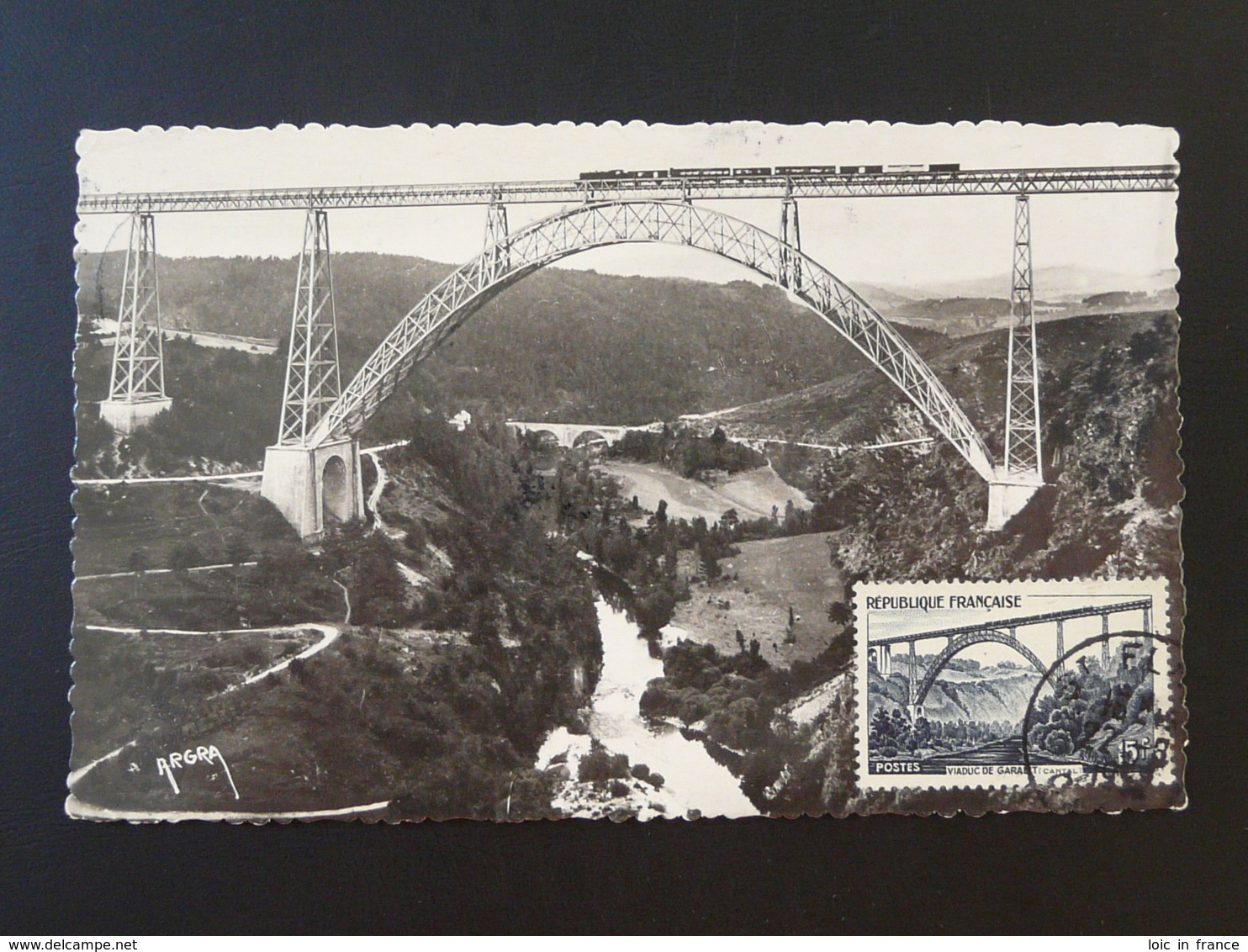 Carte Maximum Card Viaduc De Garabit Gustave Eiffel Cantal 1952 - Bridges