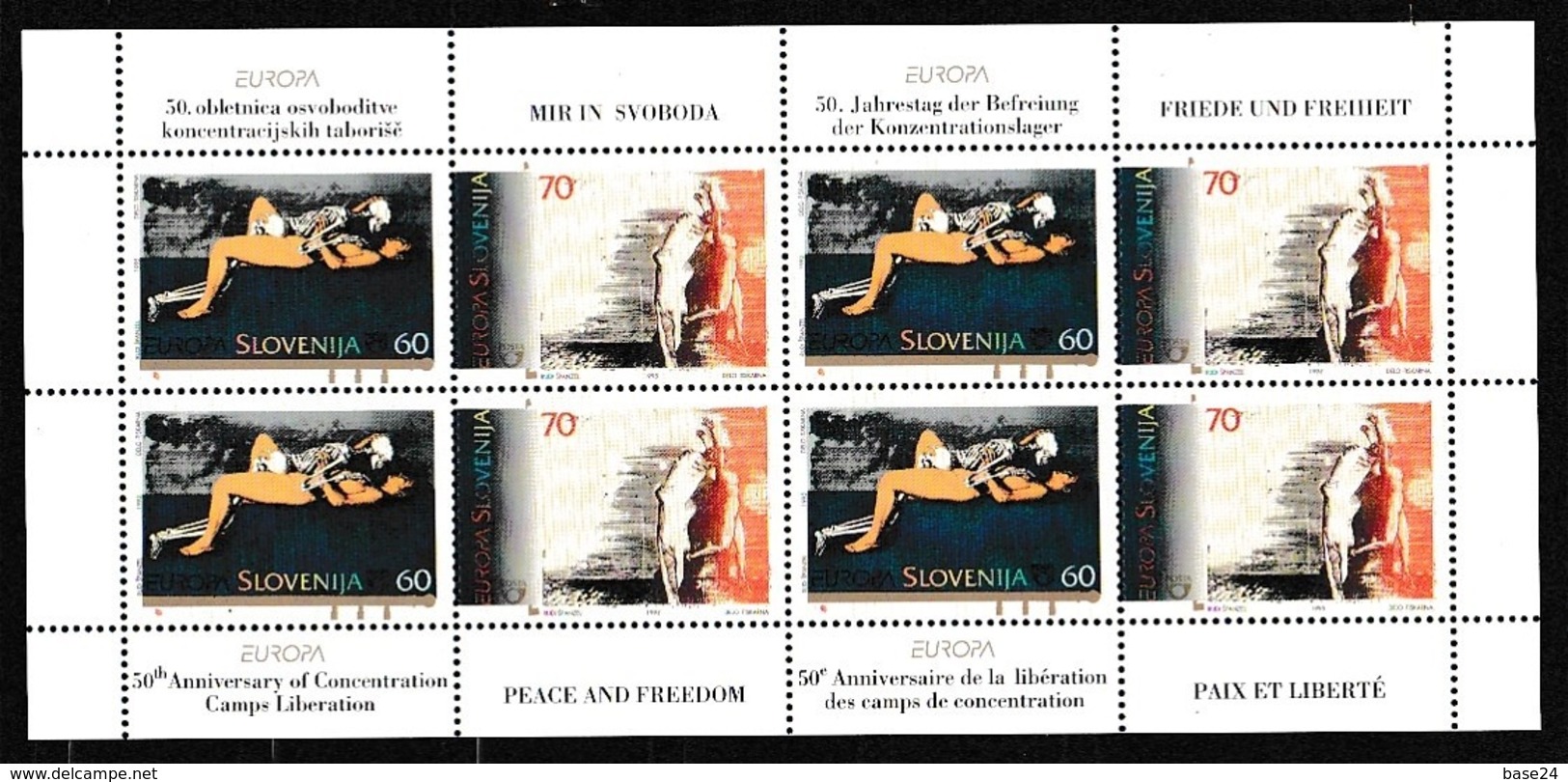 1995 Slovenia EUROPA CEPT EUROPE 4 Serie Di 2 Valori In Minifoglio MNH** Minisheet - 1995