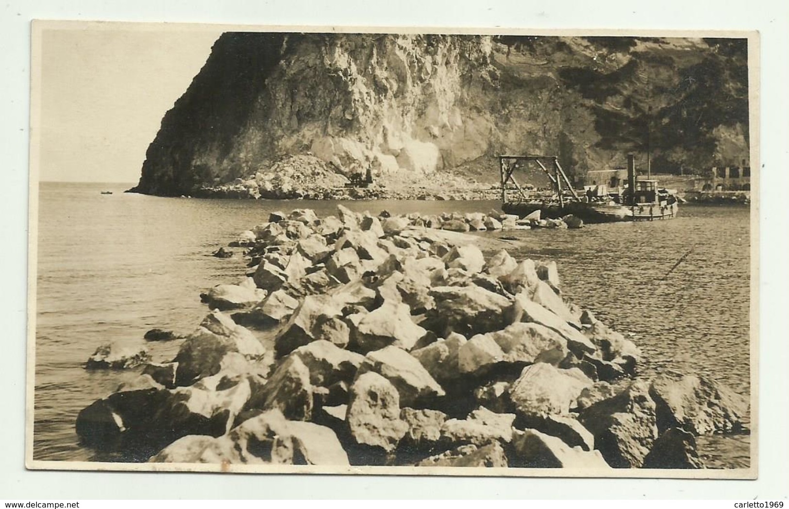 COSTRUZIONE SCOGLIERA DI S.ANGELO D'ISCHIA 1931   VIAGGIATA FP - Napoli (Neapel)