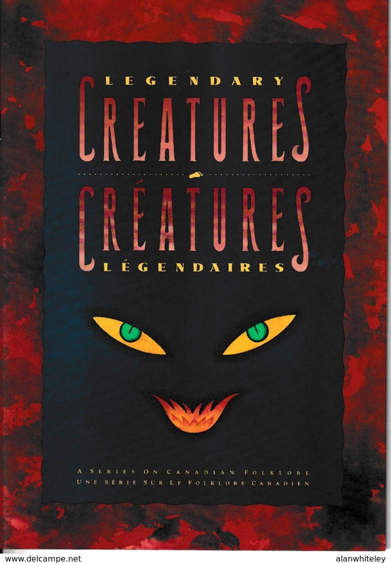 CANADA 1990 Canadian Folklore / Legendary Creatures: Souvenir Book UM/MNH - Estuches Postales/ Merchandising