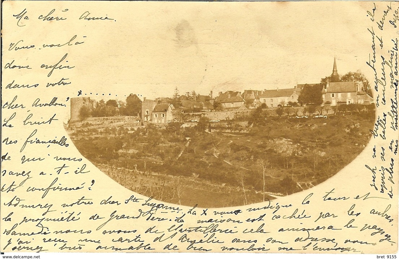 53 CARTE TRES ANCIENNE DE SAINTE SUZANNE POSTEE EN 1902 - Sainte Suzanne