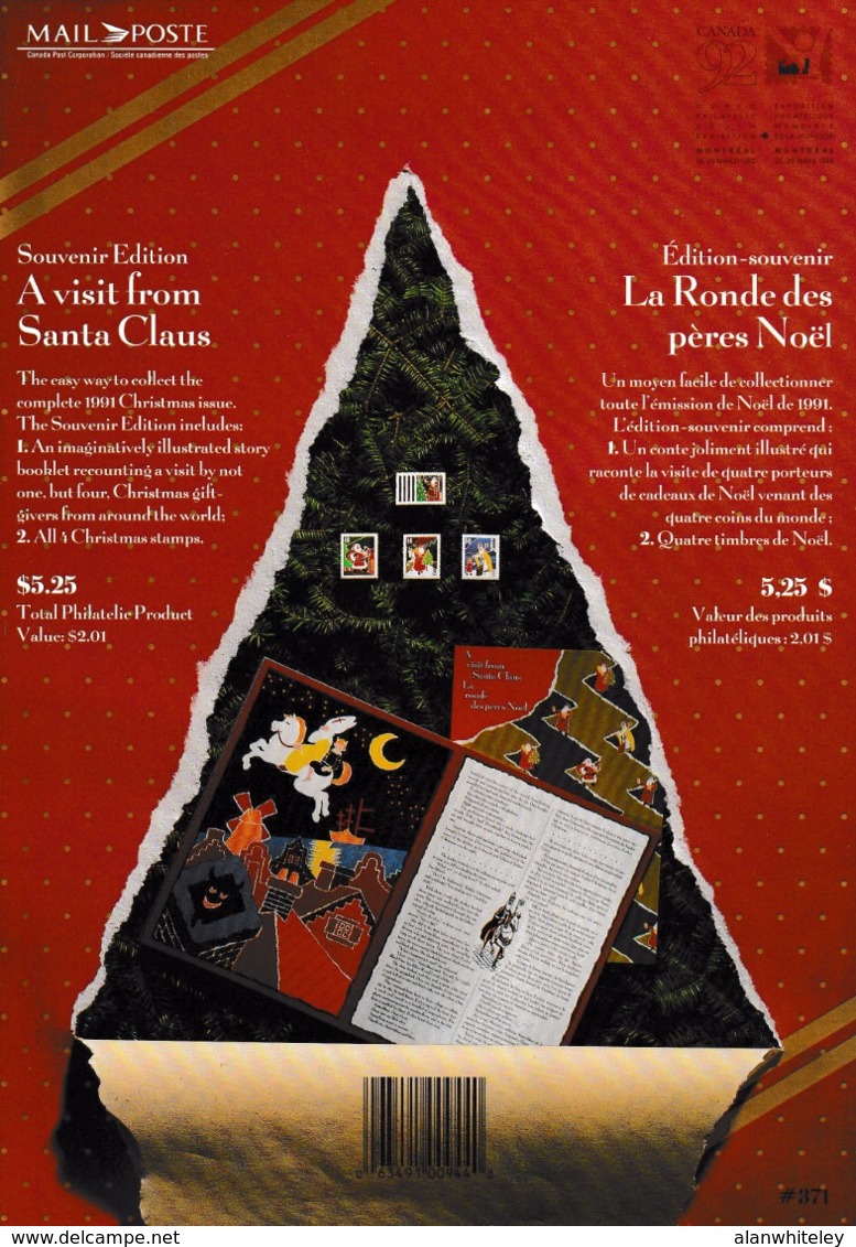 CANADA 1991 Christmas / Gift Bearers: Souvenir Book UM/MNH - Jahressätze Der Kanad. Post