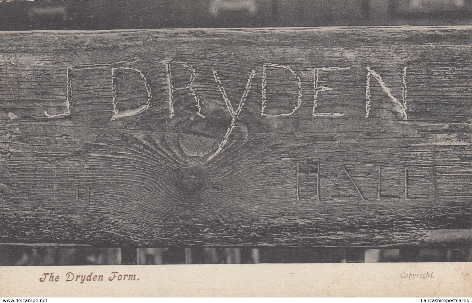 Postcard The Dryden Form Westminster School London  [ First Poet Laureate ] My Ref  B13714 - Writers