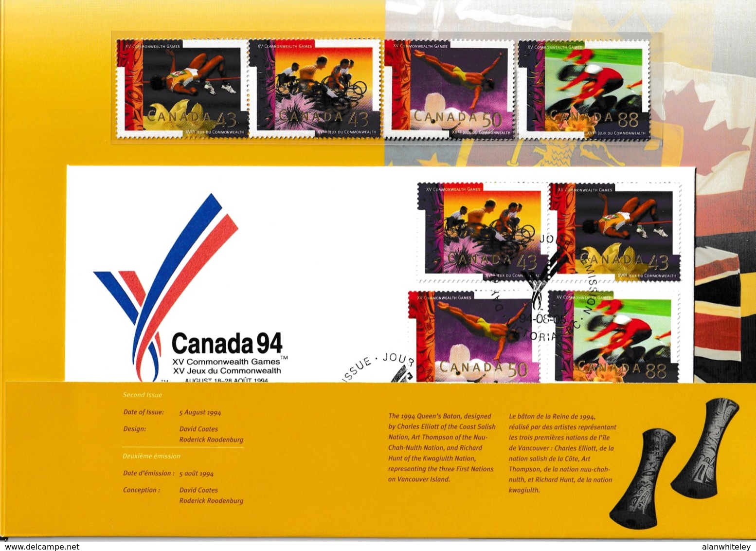 CANADA 1994 15th Commonwealth Games, Victoria: Souvenir Book UM/MNH - Jahressätze Der Kanad. Post