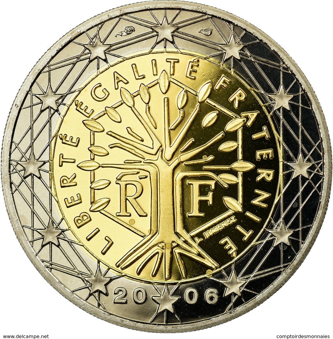 France, 2 Euro, 2006, BE, FDC, Bi-Metallic, KM:1289 - France