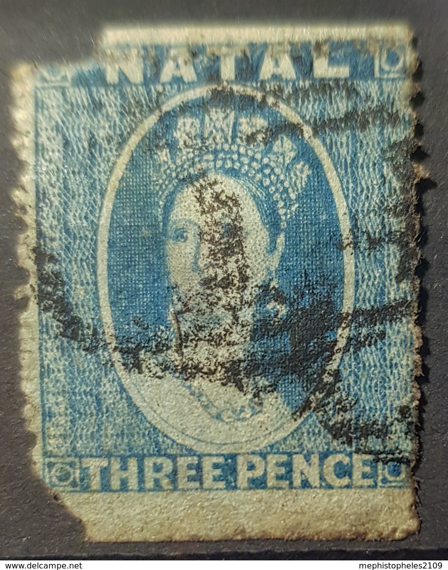 NATAL 1862 - Canceled - Sc# 12 - 3p - Severely Damaged! - Natal (1857-1909)