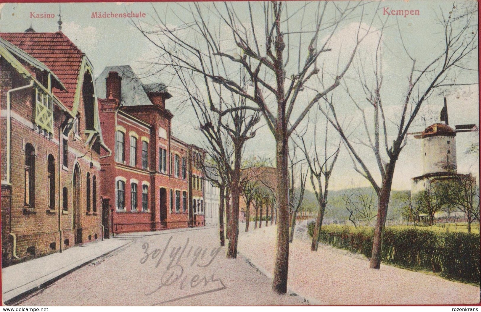 Kempen Viersen Nordrhein-Westfalen Kasino Madchenschule 1919 Legerposterei Windmill Windmolen - Viersen