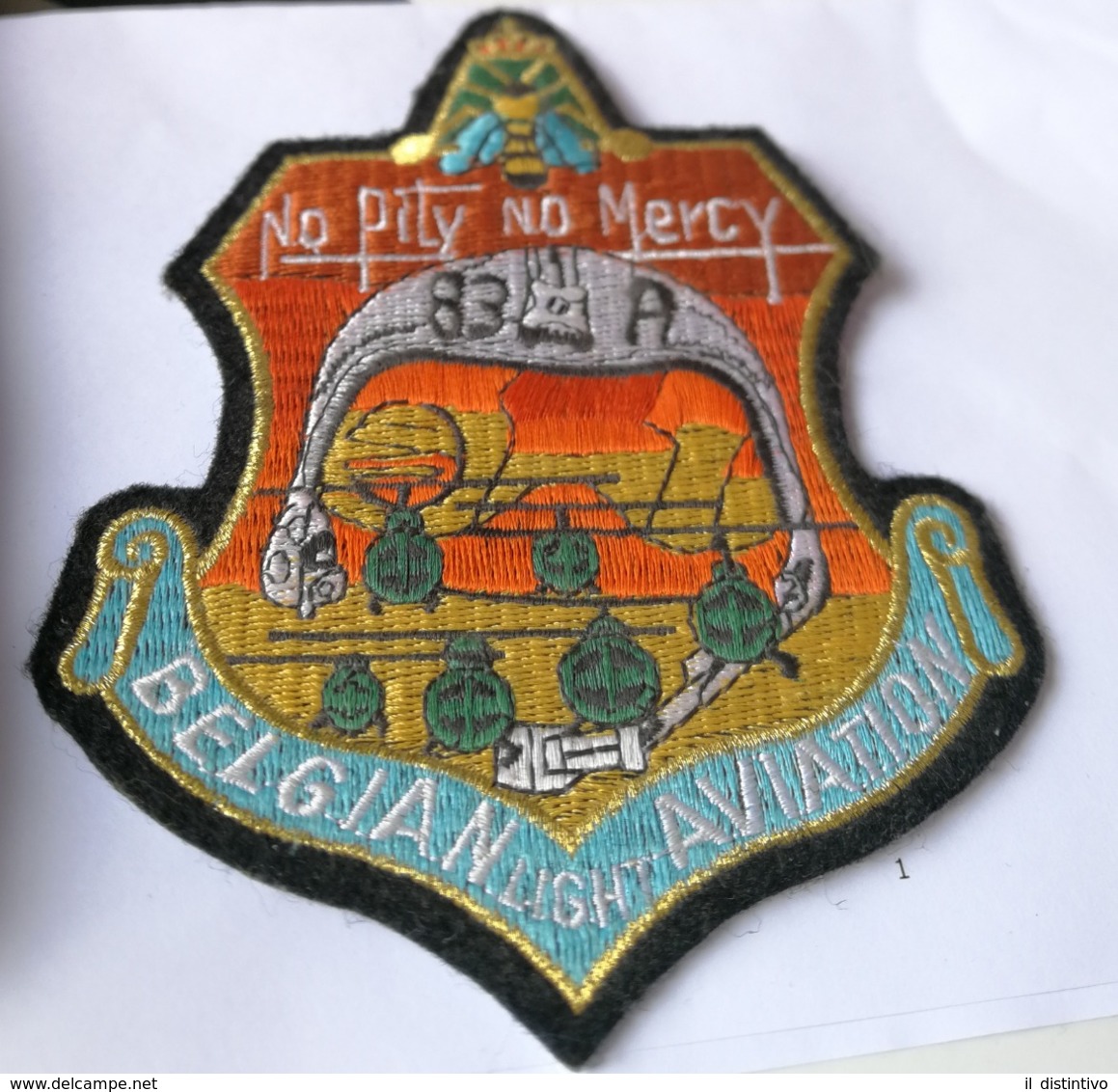 TOPPA BELGIAN LIGHT AVIATION NO PITY NO MERCY 83A AVIAZIONE LEGGERA BELGA PATCH - Scudetti In Tela