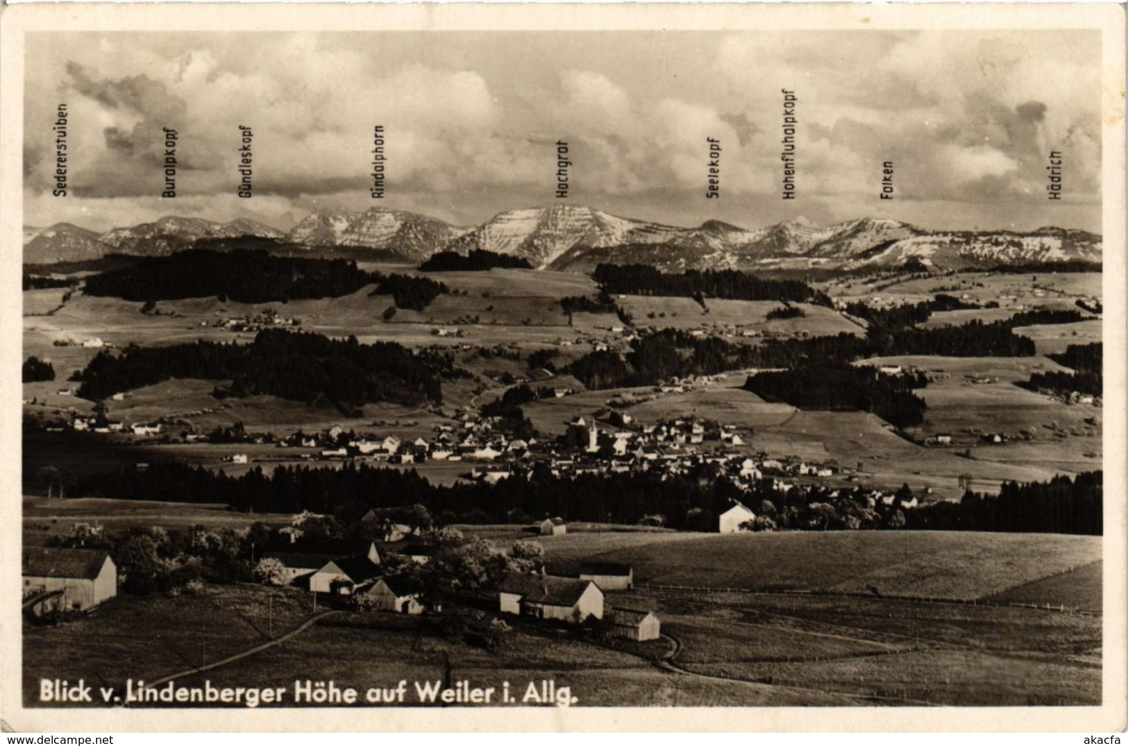 CPA AK Blick V. LINDENBERG I. ALLGÄU Höhe Auf WEILER I. ALLGÄU GERMANY (865686) - Lindenberg I. Allg.