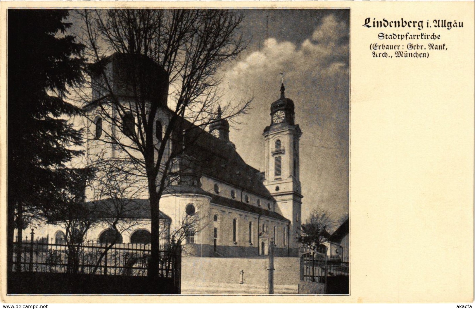 CPA AK LINDENBERG I. ALLGÄU Stadtpfarrkirche GERMANY (865717) - Lindenberg I. Allg.